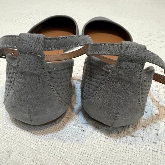 Steve Madden Maia 10 textured fabric ankle strap round toe flats 3075 - Picture 2 of 10